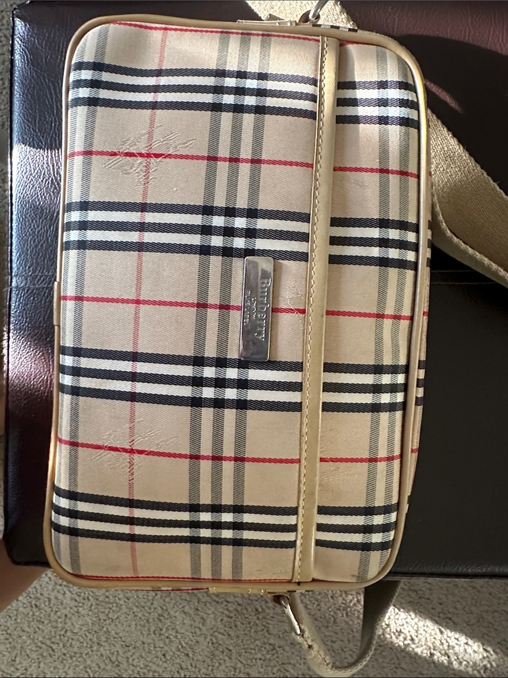 Burberry Classic Plaid Crossbody Bag - Beige Vintage